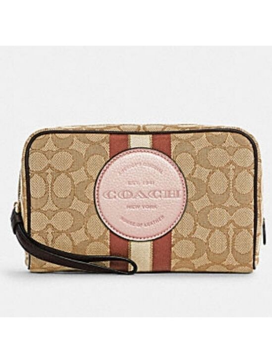 Coach Handbags - COACH Dempsey Boxy Cosmetic Case 20 Signature Jacquard